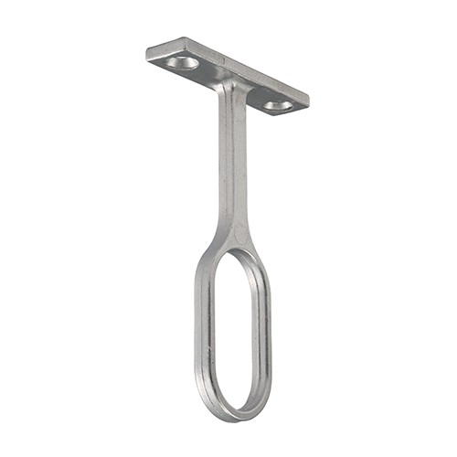 Timco Centre Brackets For Oval Tubes 30 x 15mm - Polished Chrome