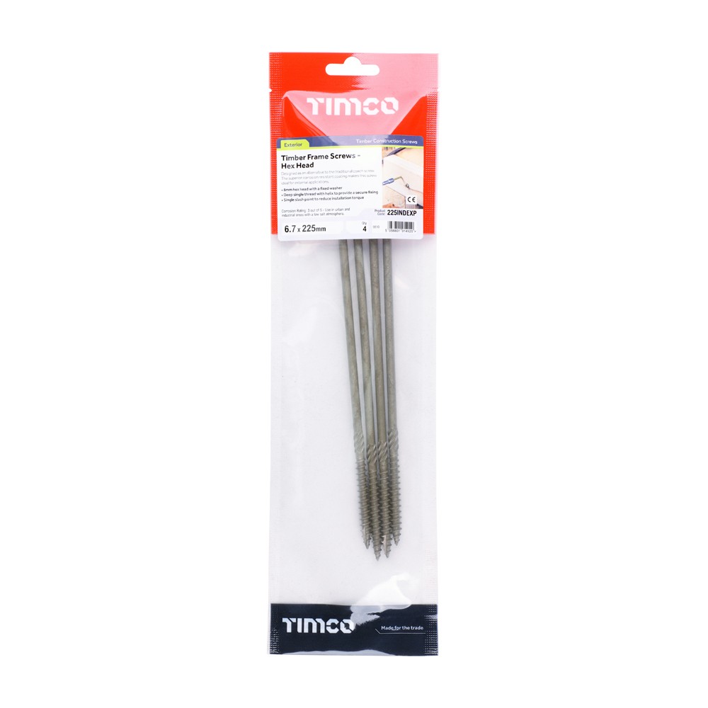 Timco Timber Frame Construction & Landscaping Screws Hex Head - Organic Green