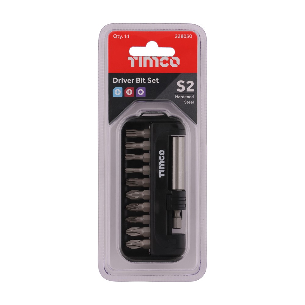 Timco Mixed S2 Driver Bit Set 11 Piece