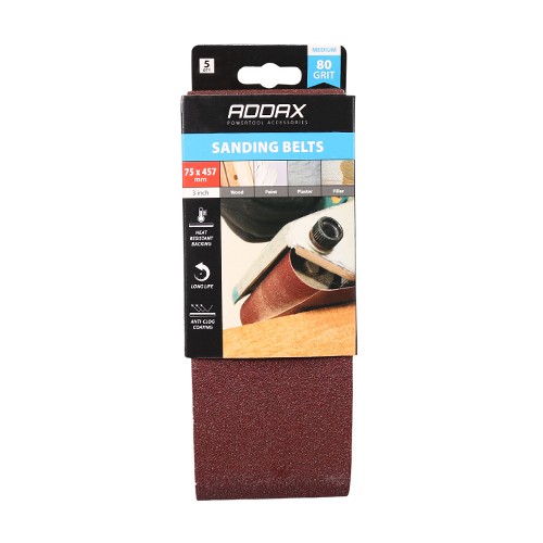 Timco Sanding Belts 75 x 457mm - Red