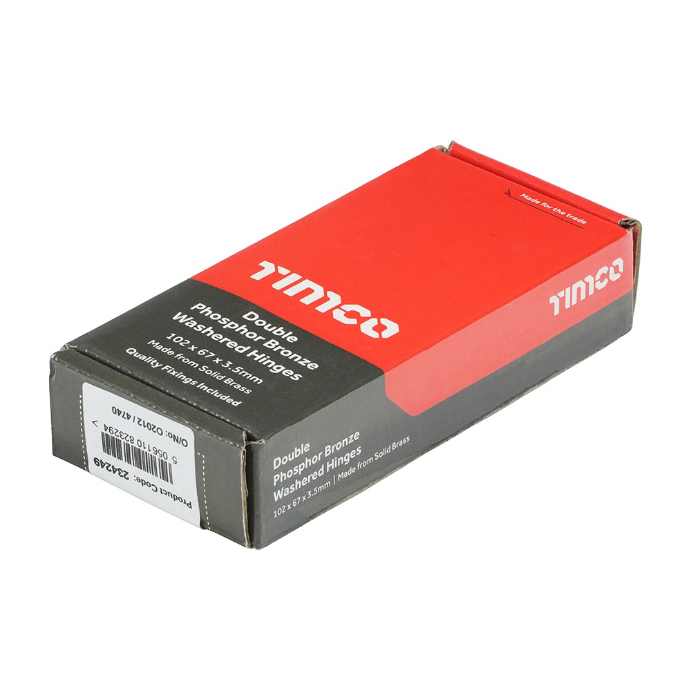 Timco Double Phosphor Bronze Washered Butt Hinge - Solid Brass - Bronze