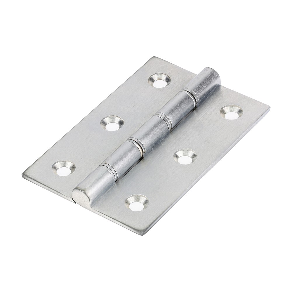 Timco Double Steel Washered Butt Hinge - Solid Brass - Satin Chrome