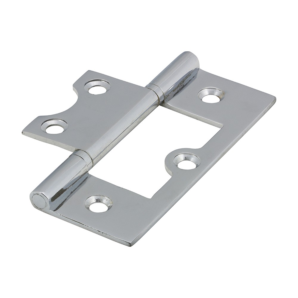 Timco Plain Bearing Flush Hinge - Solid Brass - Polished Chrome
