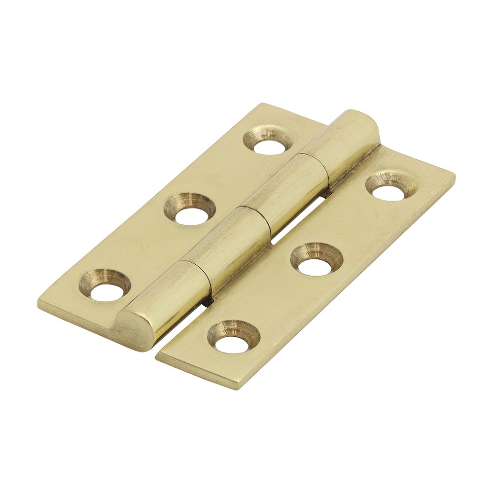 Timco Solid Drawn Hinge - Solid Brass - Polished Brass