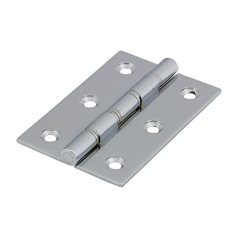 Timco Double Steel Washered Butt Hinge - Solid Brass - Polished Chrome