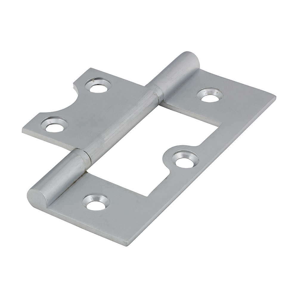 Timco Plain Bearing Flush Hinge - Solid Brass - Satin Chrome
