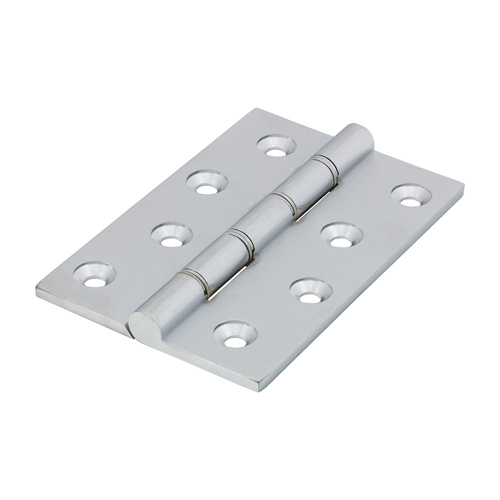 Timco Double Stainless Steel Washered Butt Hinge - Solid Brass - Satin Chrome