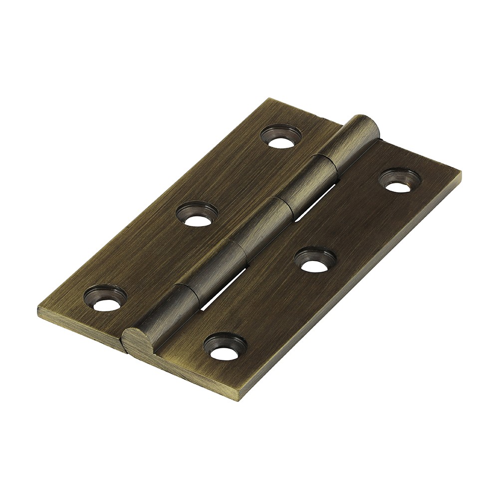 Timco Solid Drawn Hinge - Solid Brass - Antique Brass
