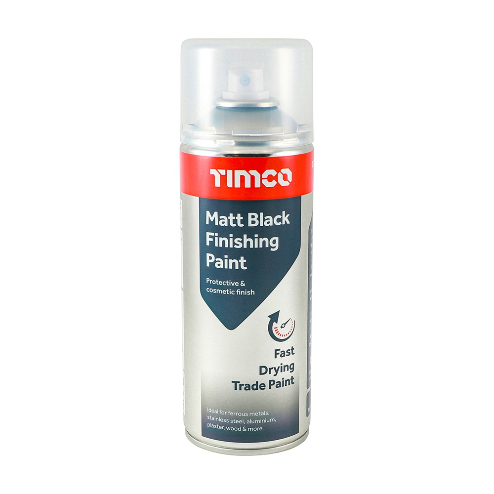 Timco Matt Black Finishing Paint 380ml