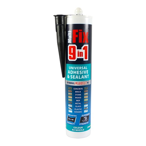 Timco 9 in 1 Universal Adhesive & Sealant 290ml - Black