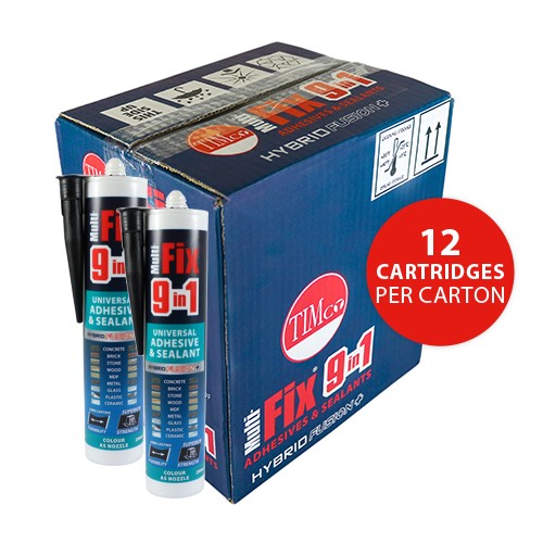 Timco 9 in 1 Universal Adhesive & Sealant 290ml - Black