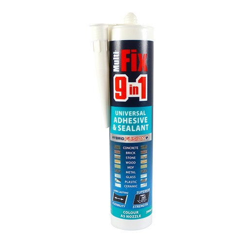 Timco 9 in 1 Universal Adhesive & Sealant 290ml - White