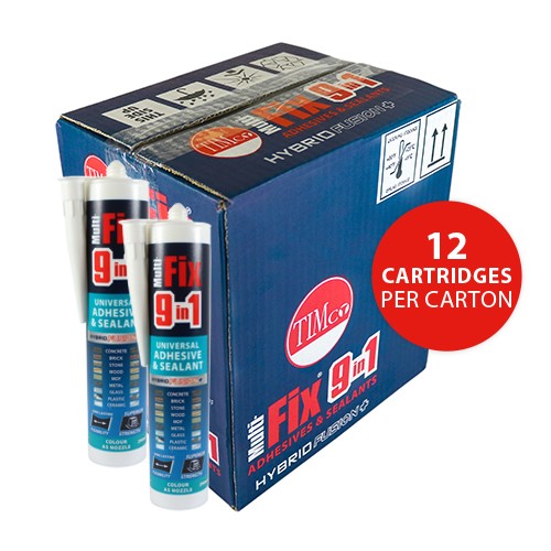 Timco 9 in 1 Universal Adhesive & Sealant 290ml - White