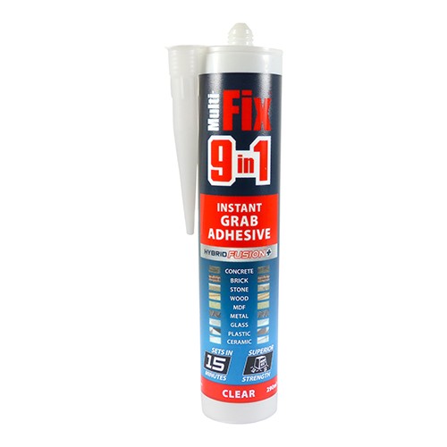 Timco 9 in 1 Instant Grab Adhesive 290ml - Clear