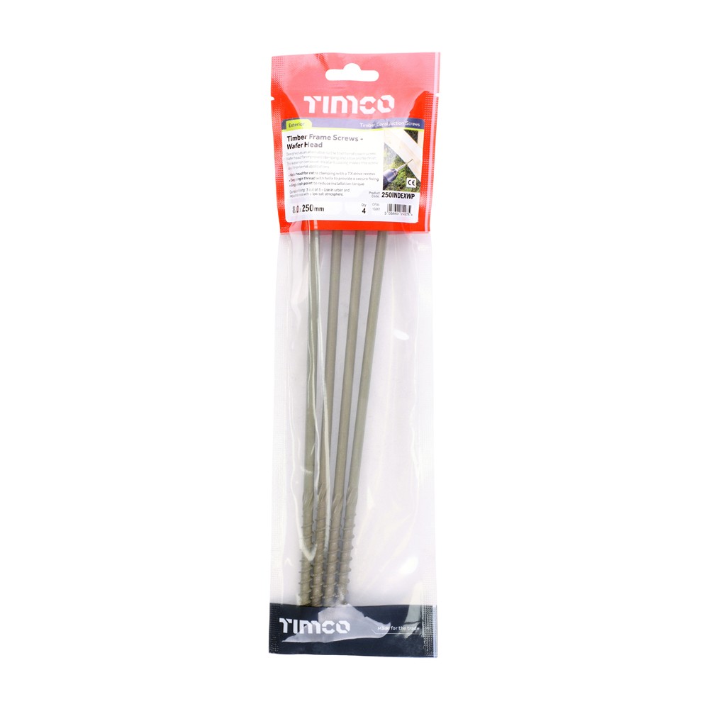 Timco Timber Frame Construction & Landscaping Screws Wafer - Green Organic