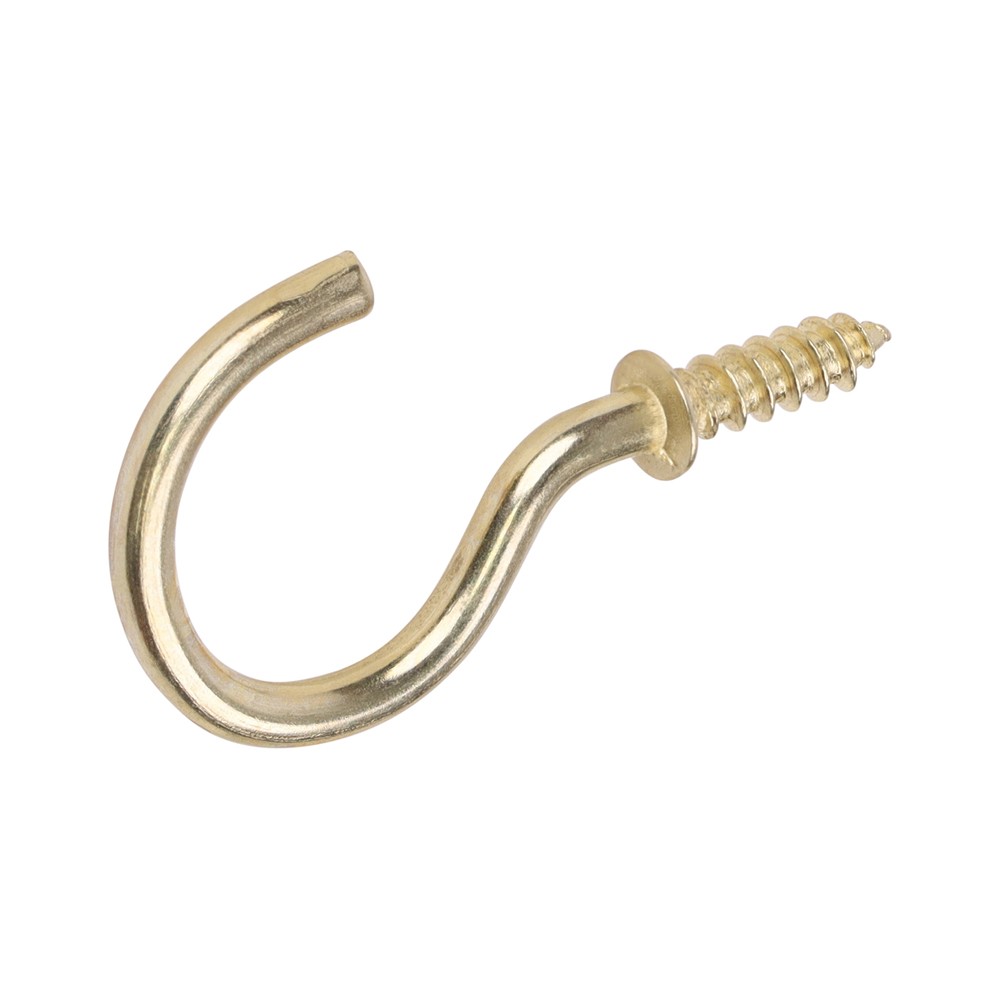 Timco Cup Hooks - Round - Electro Brass