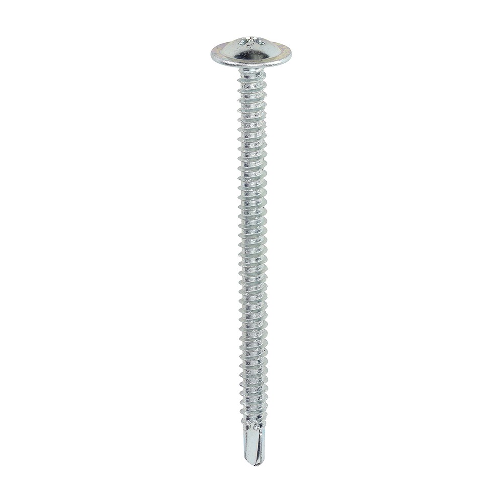Timco Baypole Self Drilling Screws Wafer Flange Phillips - Zinc