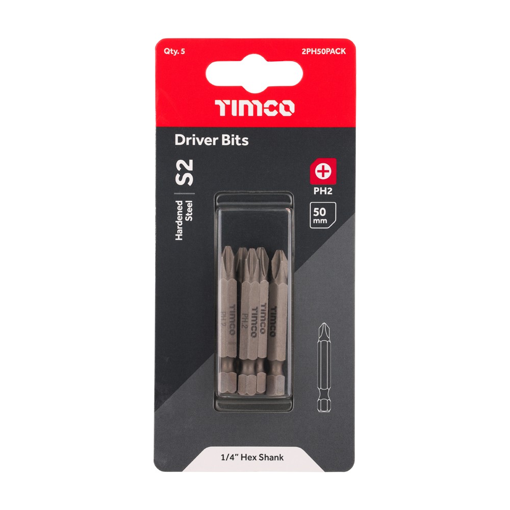 Timco S2 Driver Bits Phillips - Packs