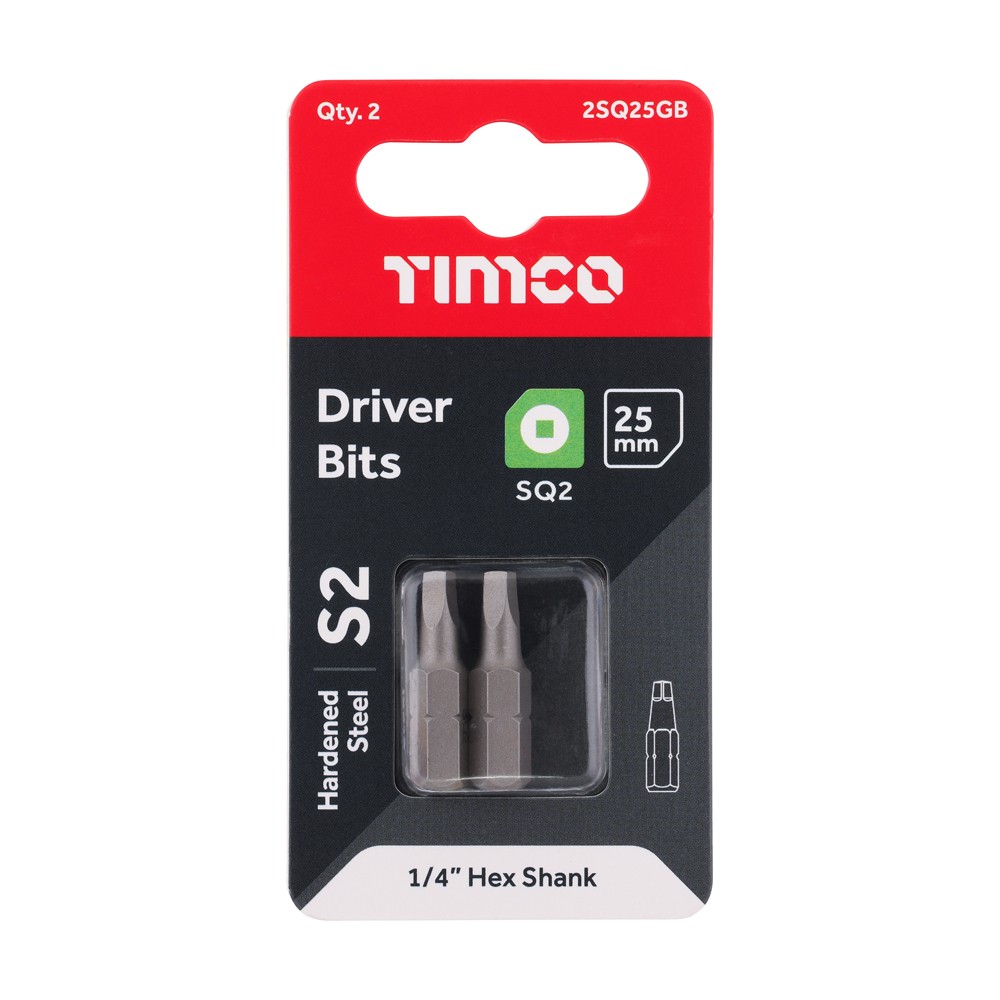 Timco S2 Driver Bits Square