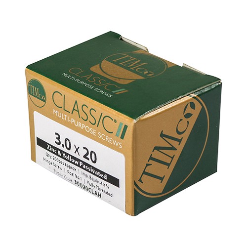 Timco Classic Multi-Purpose Hinge Woodscrews Countersunk Pozi - Yellow