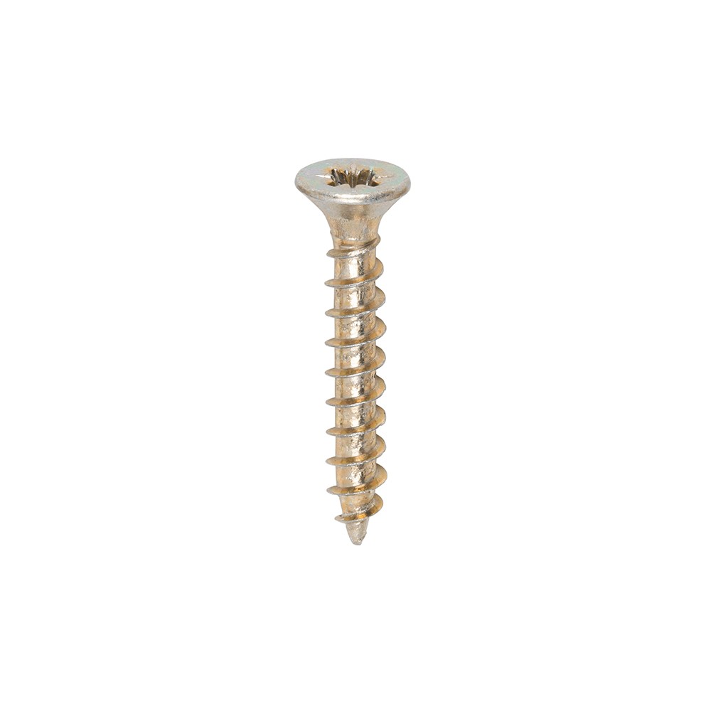 Timco Solo Chipboard & Woodscrews 3mm Double Countersunk Pozi - Yellow
