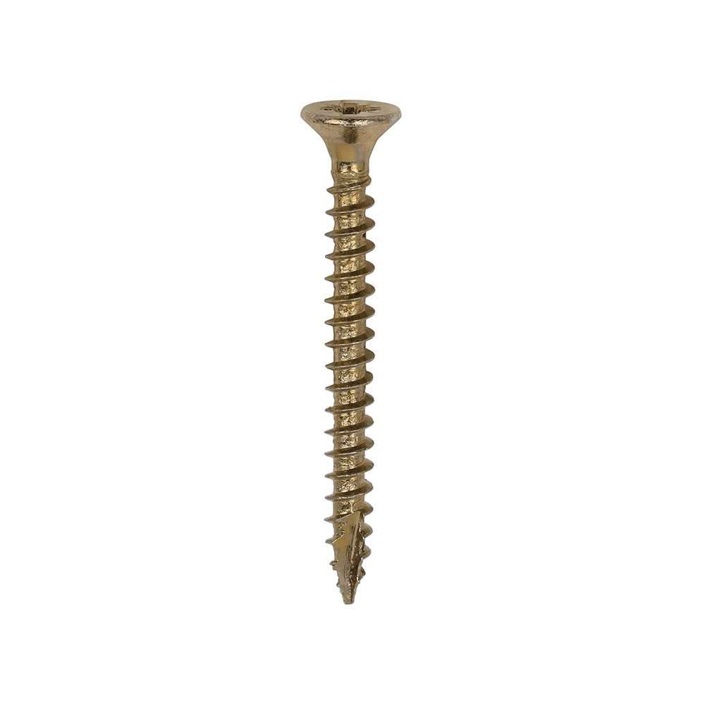 Timco Classic Multi-Purpose 3mm Woodscrews Double Countersunk Pozi - Yellow