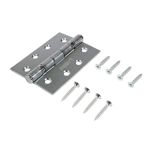 Timco Twin Ball Bearing Hinges - Steel - Satin Chrome