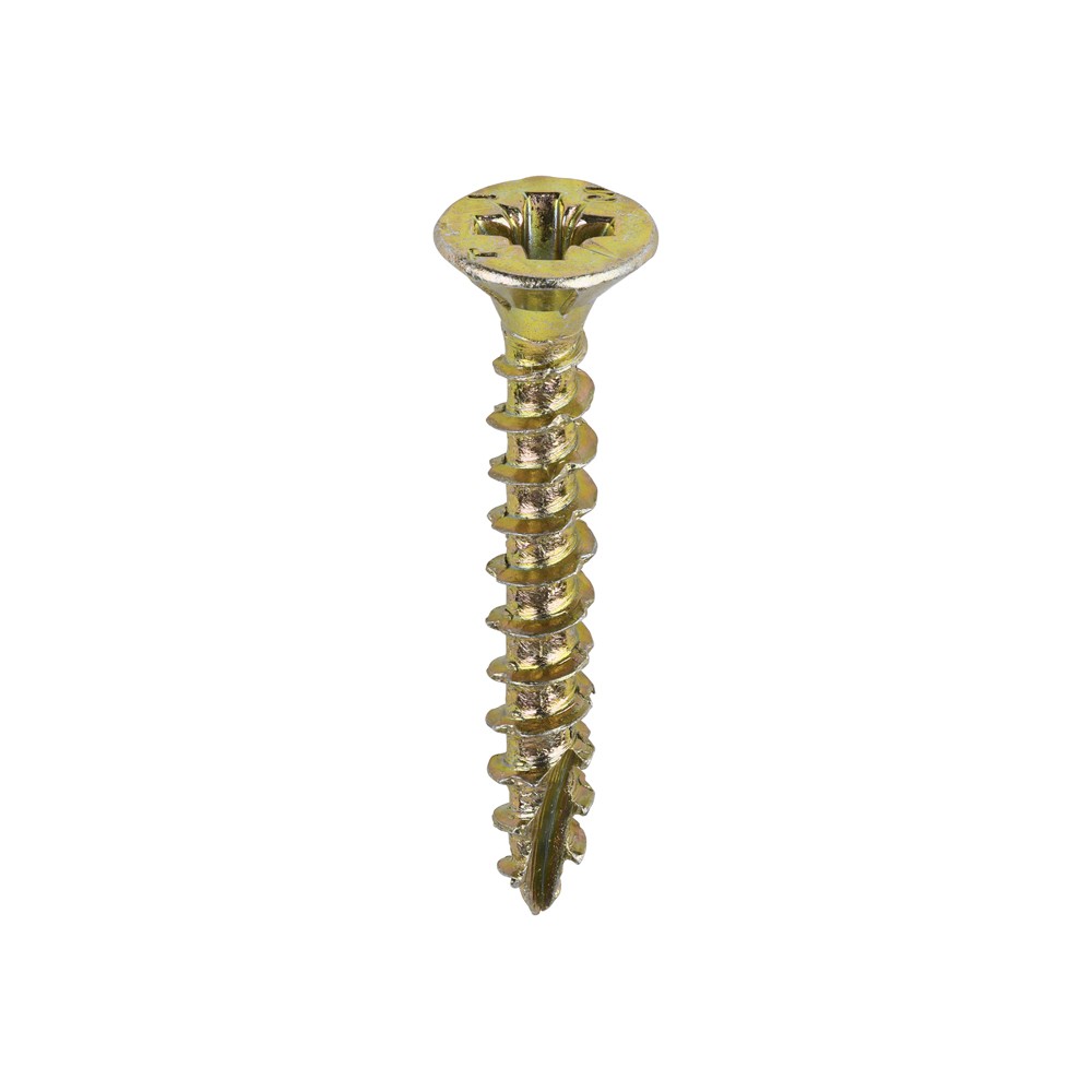 Timco Velocity Premium 3.5mm Multi-Use Screws Double Countersunk Pozi - Yellow