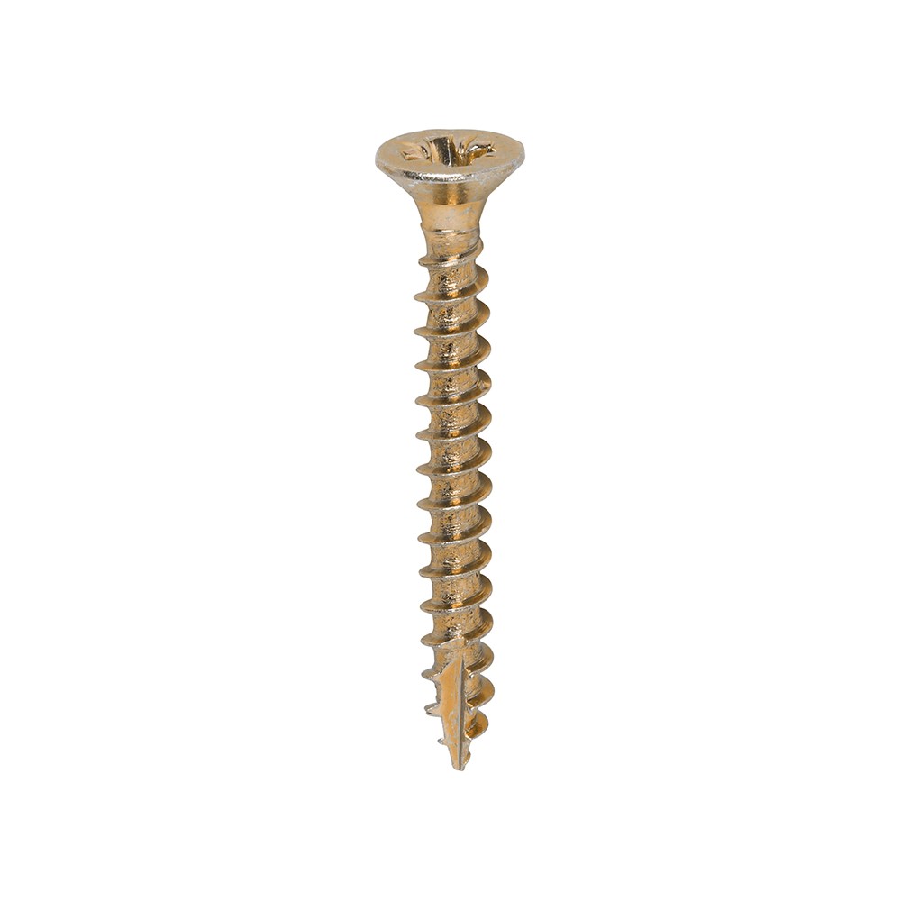 Timco Classic Multi-Purpose 3.5mm Woodscrews Double Countersunk Pozi - Yellow