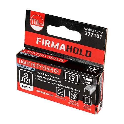 Timco Light Duty Staples Chisel Point - Galvanised