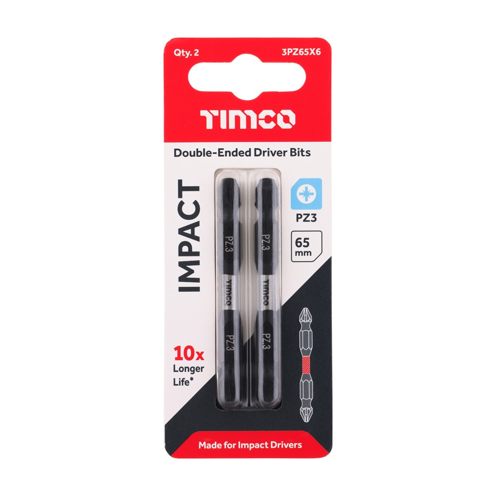 Timco Impact  Double Ended Driver Bits Pozi