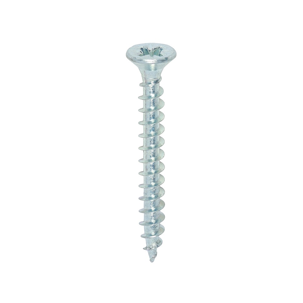 Timco Solo Chipboard & Woodscrews 4mm Double Countersunk Pozi - Zinc