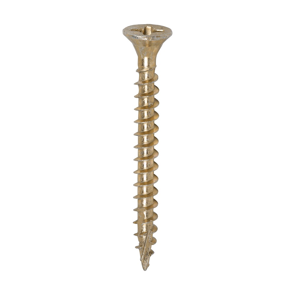 Timco C2 Strong-Fix 4mm Double Countersunk Woodscrews Pozi - Yellow
