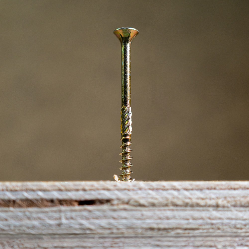 Timco C2 Clamp-Fix 4mm Double Countersunk Woodscrews Torx - Yellow