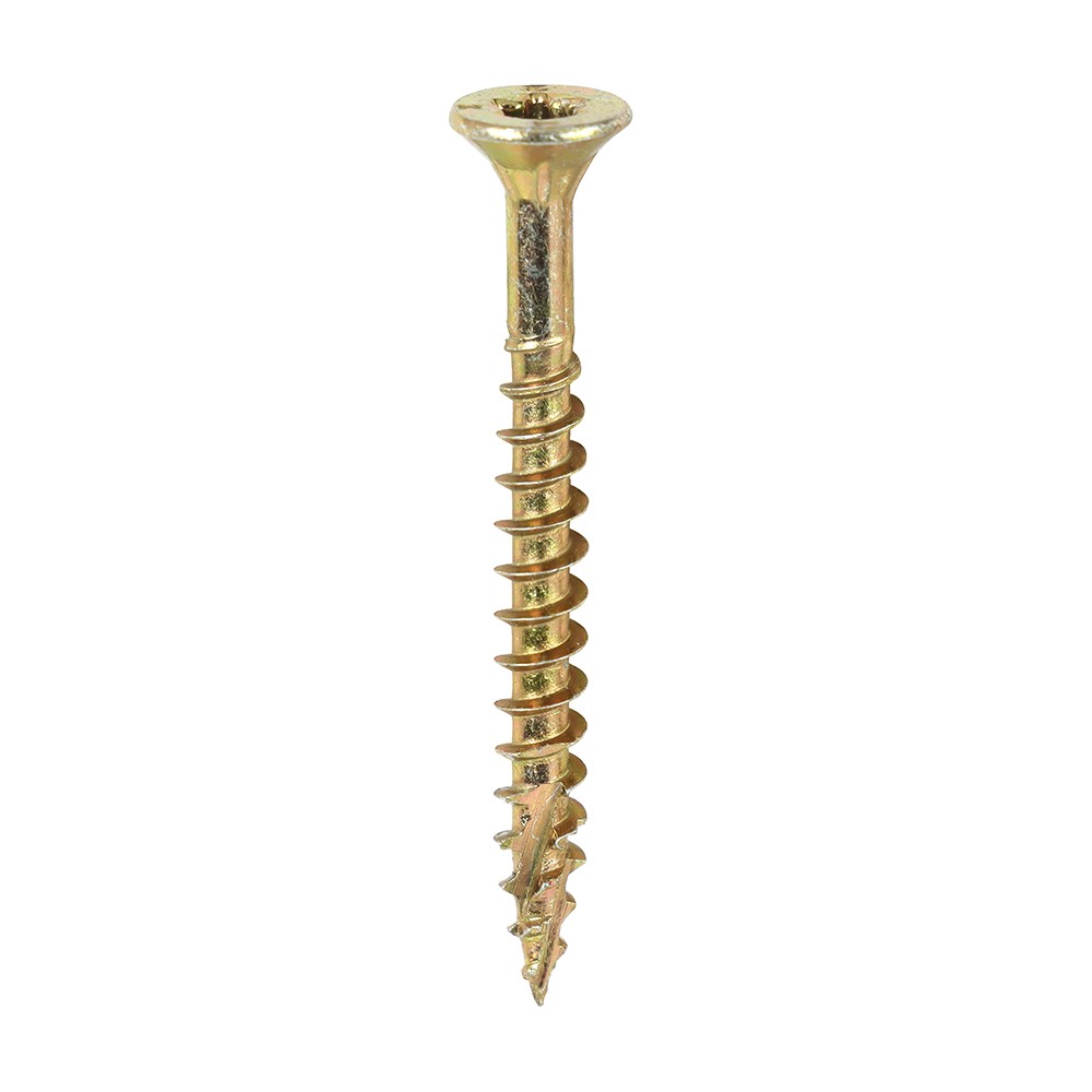 Timco C2 Clamp-Fix 4 x 40mm Double Countersunk Woodscrews 1200 Piece - Yellow