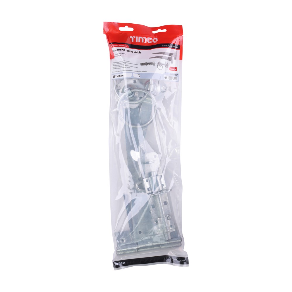 Timco Side Gate Kit - Ring Latch - Hot Dipped Galvanised