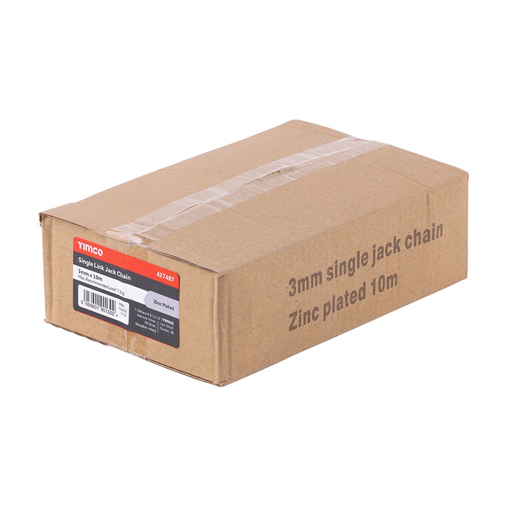 Timco Single Link Jack Chain - Zinc