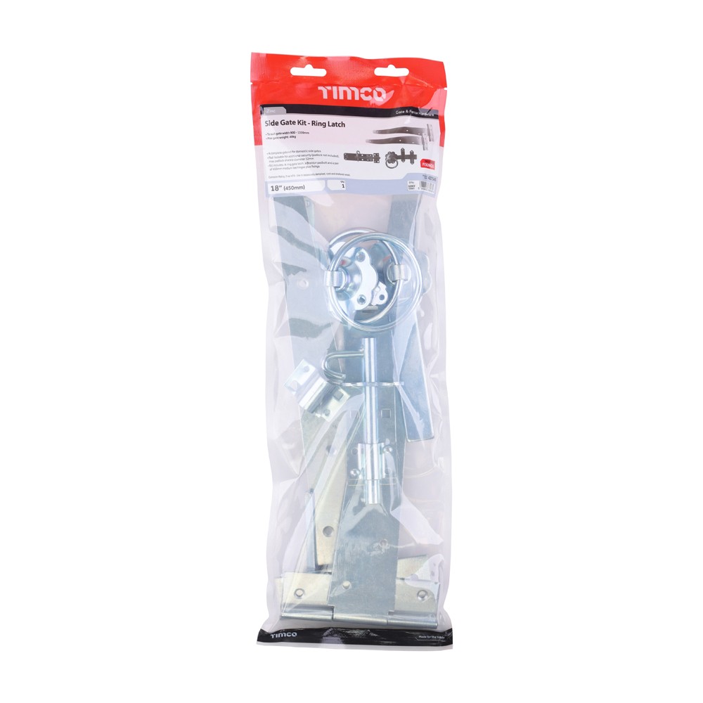 Timco Side Gate Kit - Ring Latch - Zinc