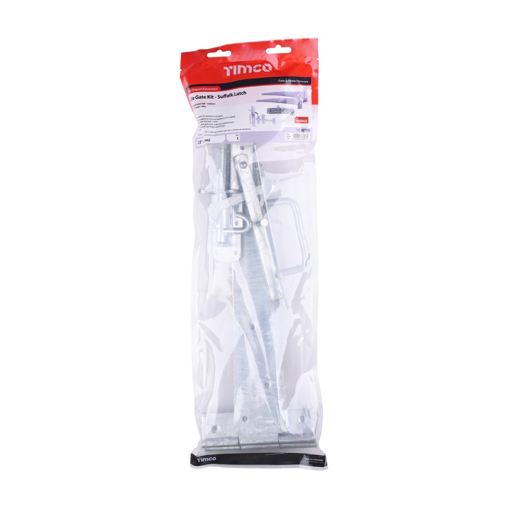 Timco Side Gate Kit - Suffolk Latch - Hot Dipped Galvanised