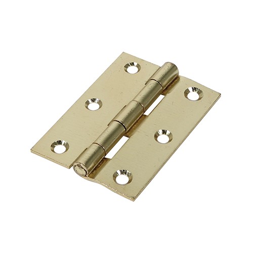 Timco Plain Butt Hinge - Fixed Pin (1838) - Electro Brass