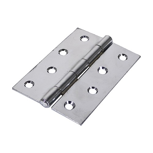 Timco Plain Butt Hinge - Fixed Pin (1838) - Polished Chrome