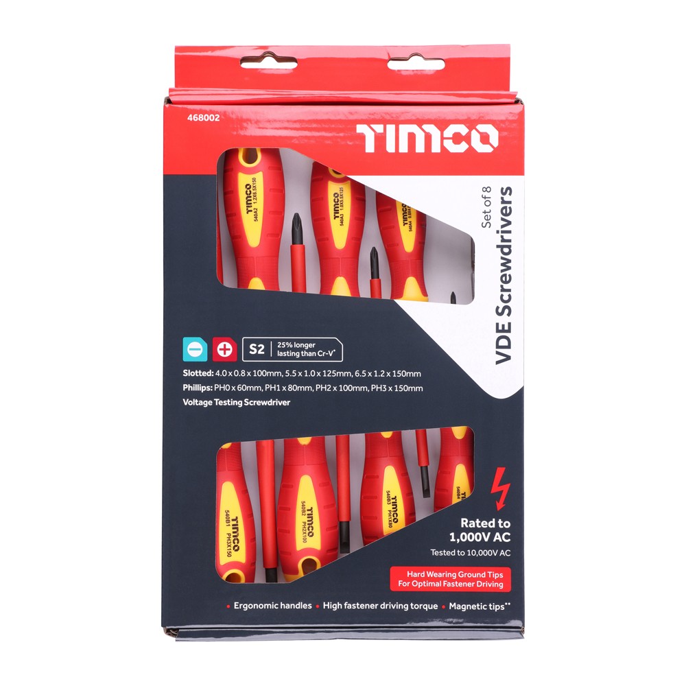 Timco VDE Screwdriver Set 8pc