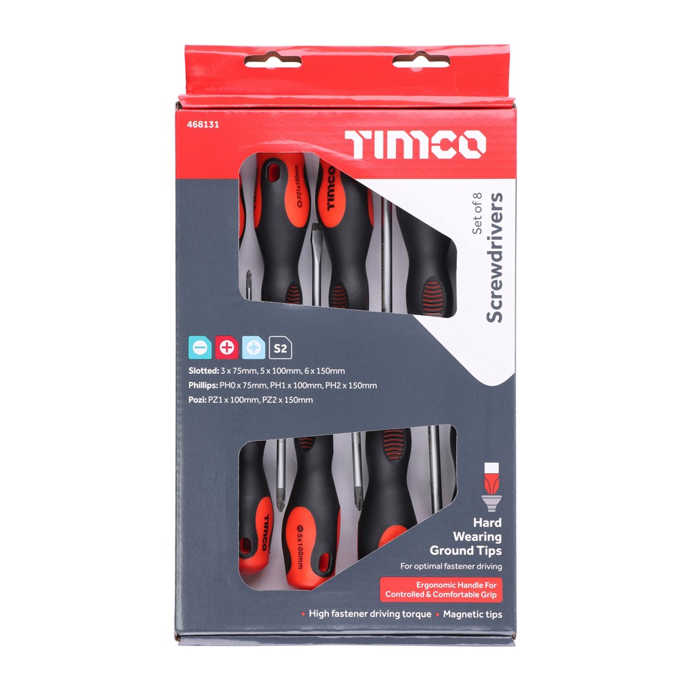 Timco Screwdriver Set 8 pc
