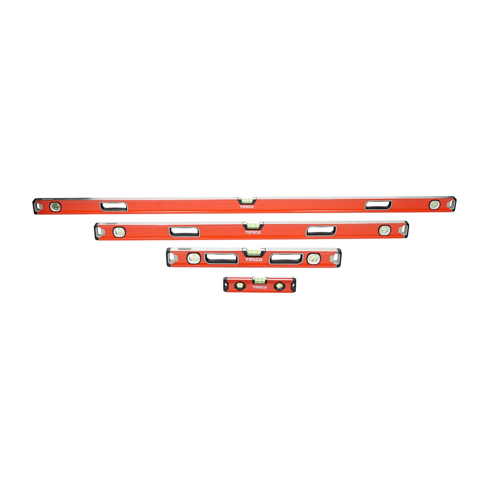 Timco Professional Spirit Level Set - Box Beam 4pc