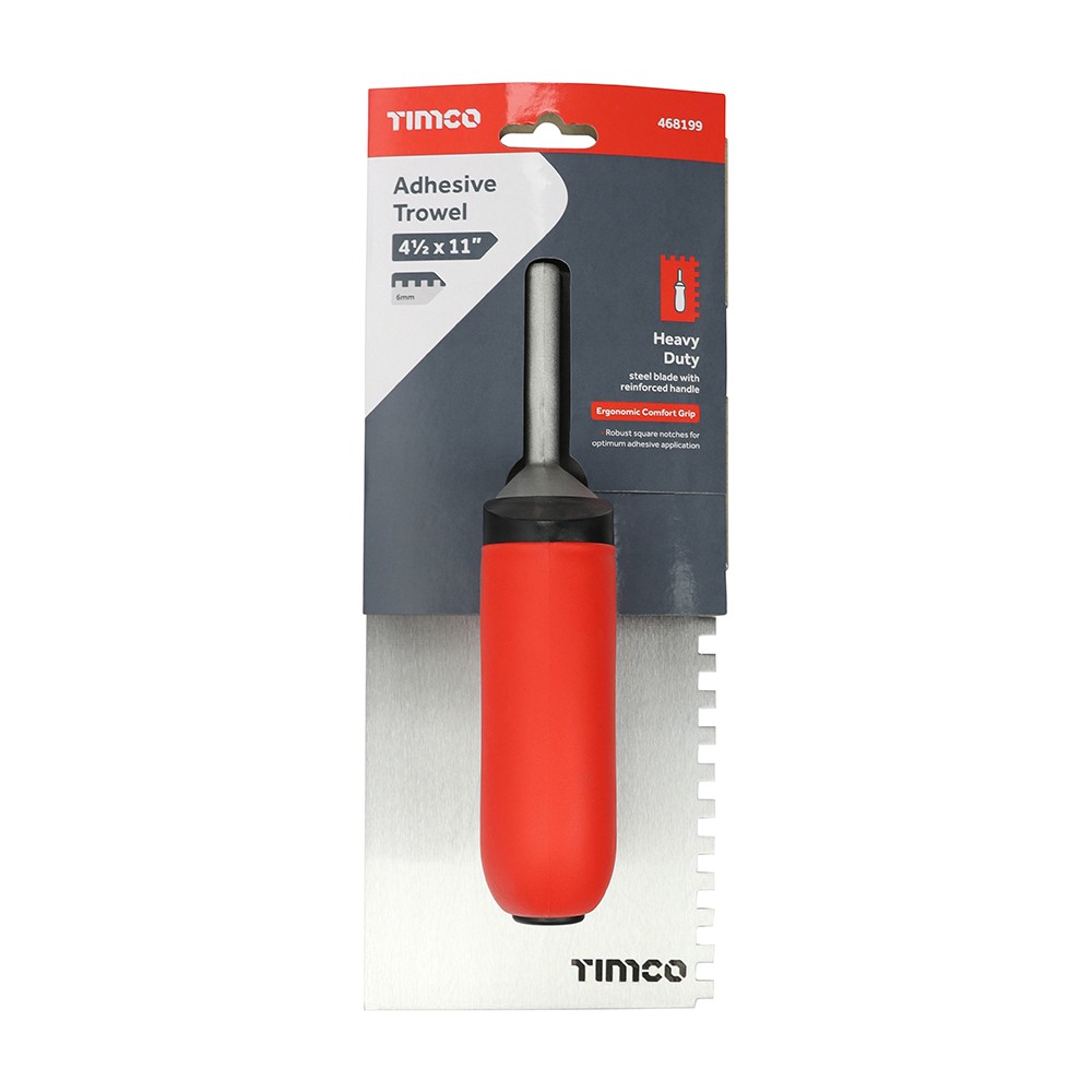 Timco Adhesive Trowel - Square Notch