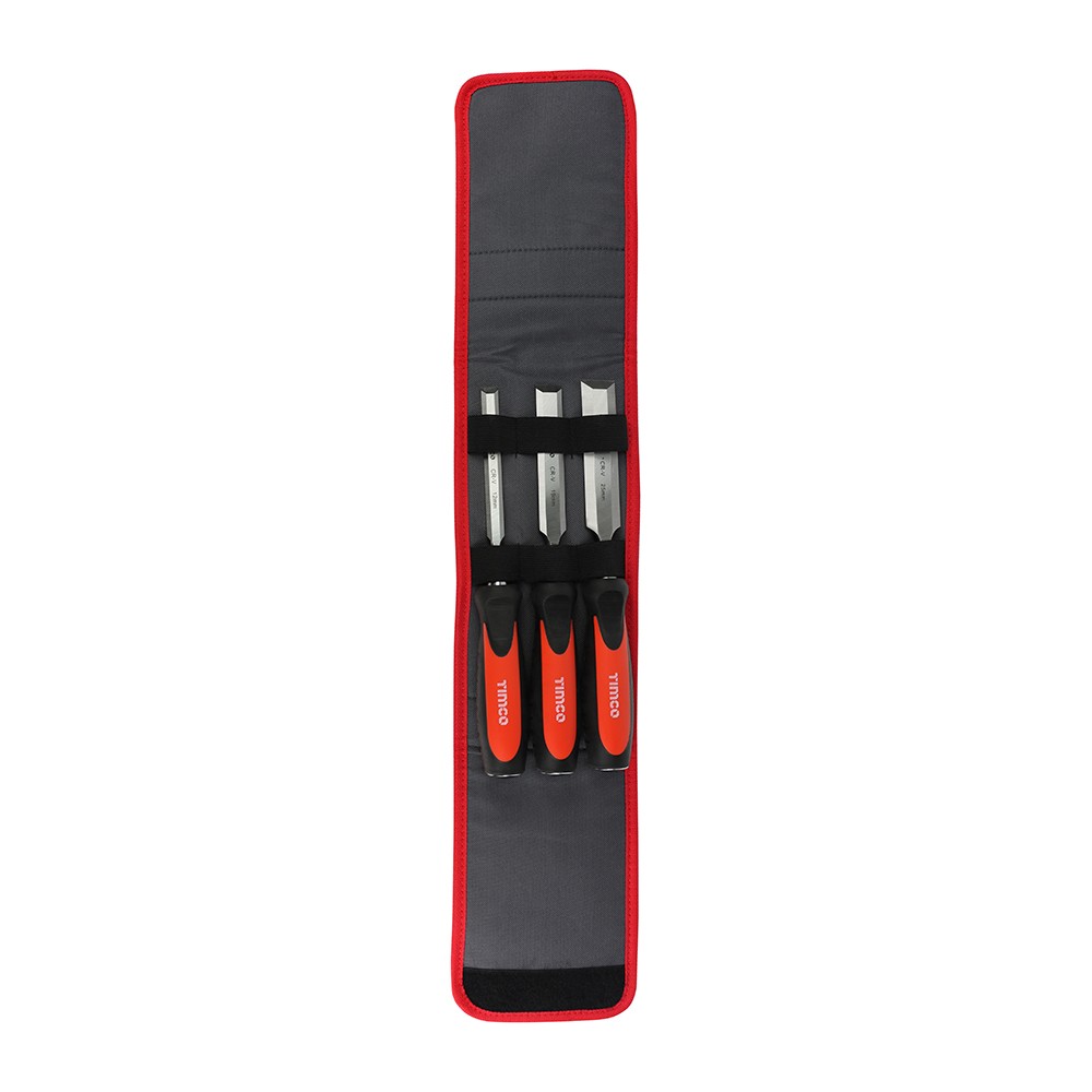 Timco Bevel Edge Wood Chisel Set 3pc