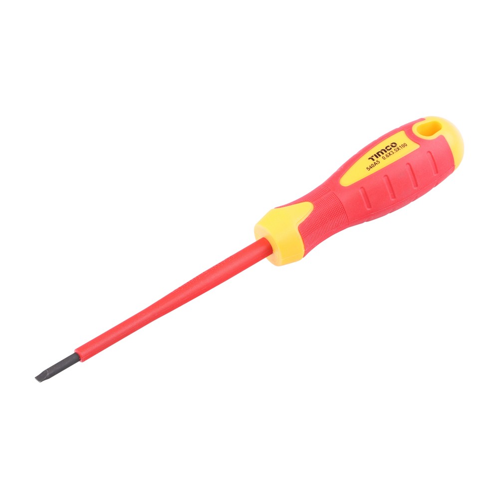 Timco VDE Screwdriver - Slotted 100mm
