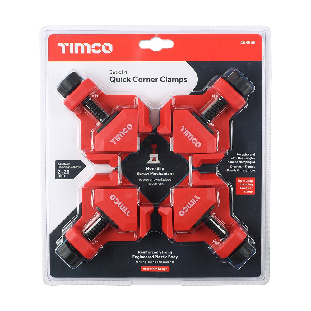 Timco Quick Corner Clamp Set 4pc