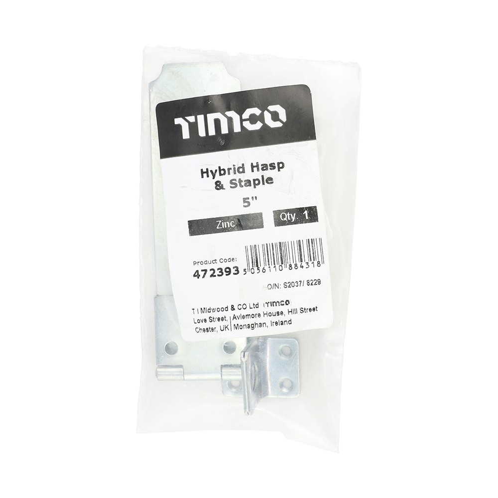 Timco Hybrid Hasp & Staple - Zinc