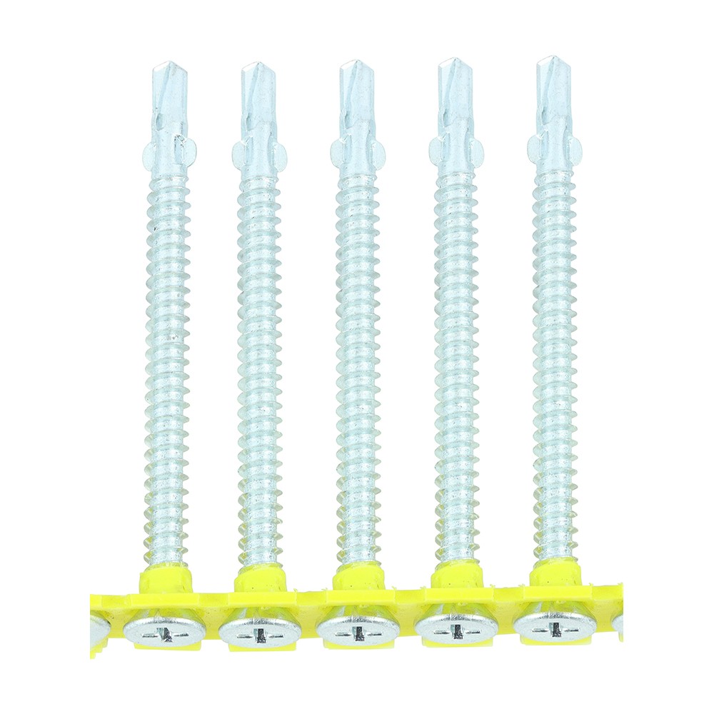 Timco Collated Light Section Self Drilling Screws Countersunk, Wing Tip - Zinc